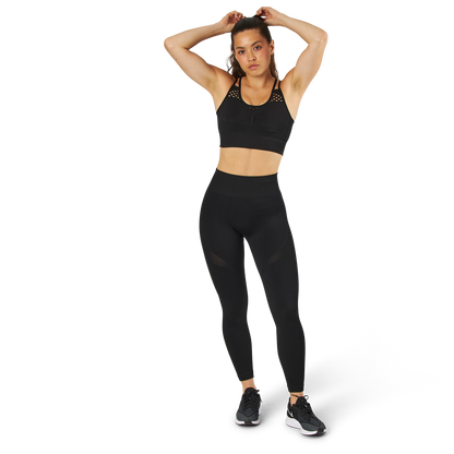 Fitness Seamless Mesh Bra Black