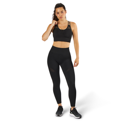 Fitness Melange Tights Black