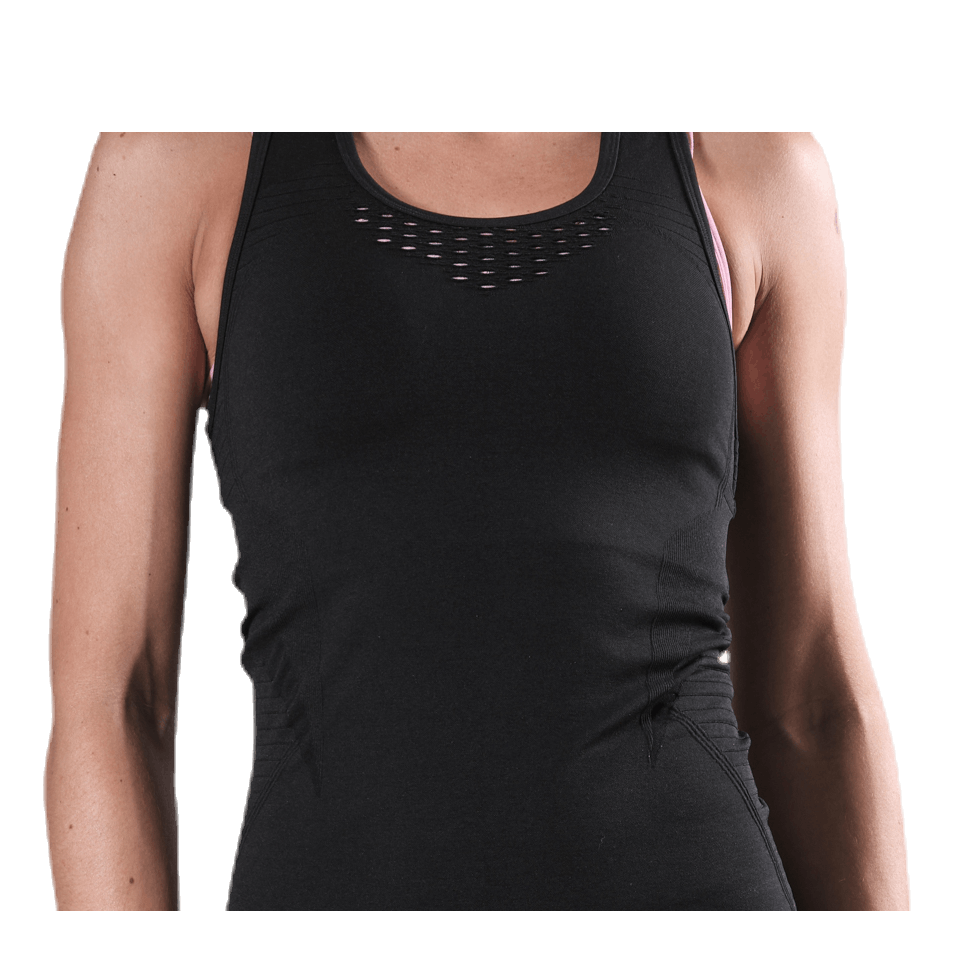 Fitness Seamless Mesh Tank Black