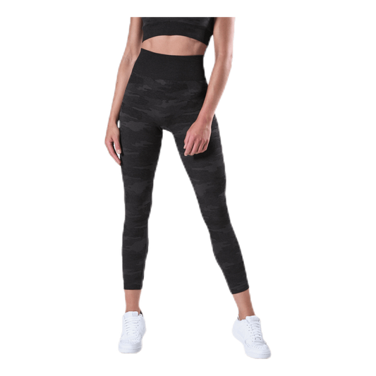 Fitness Seamless Tights 7/8 Patterned/Black