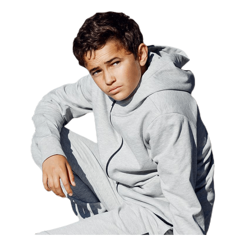 Jr Charles Zip Hoodie Grey