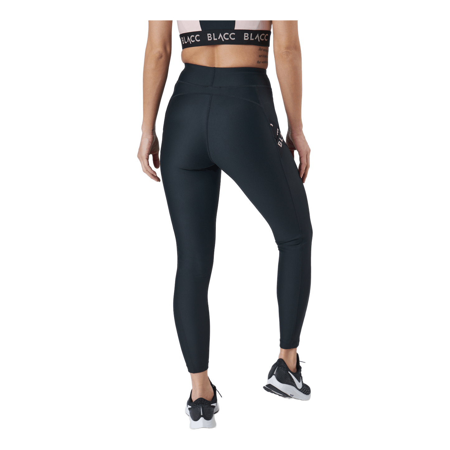 Power X High Waist Tights Black / Pink