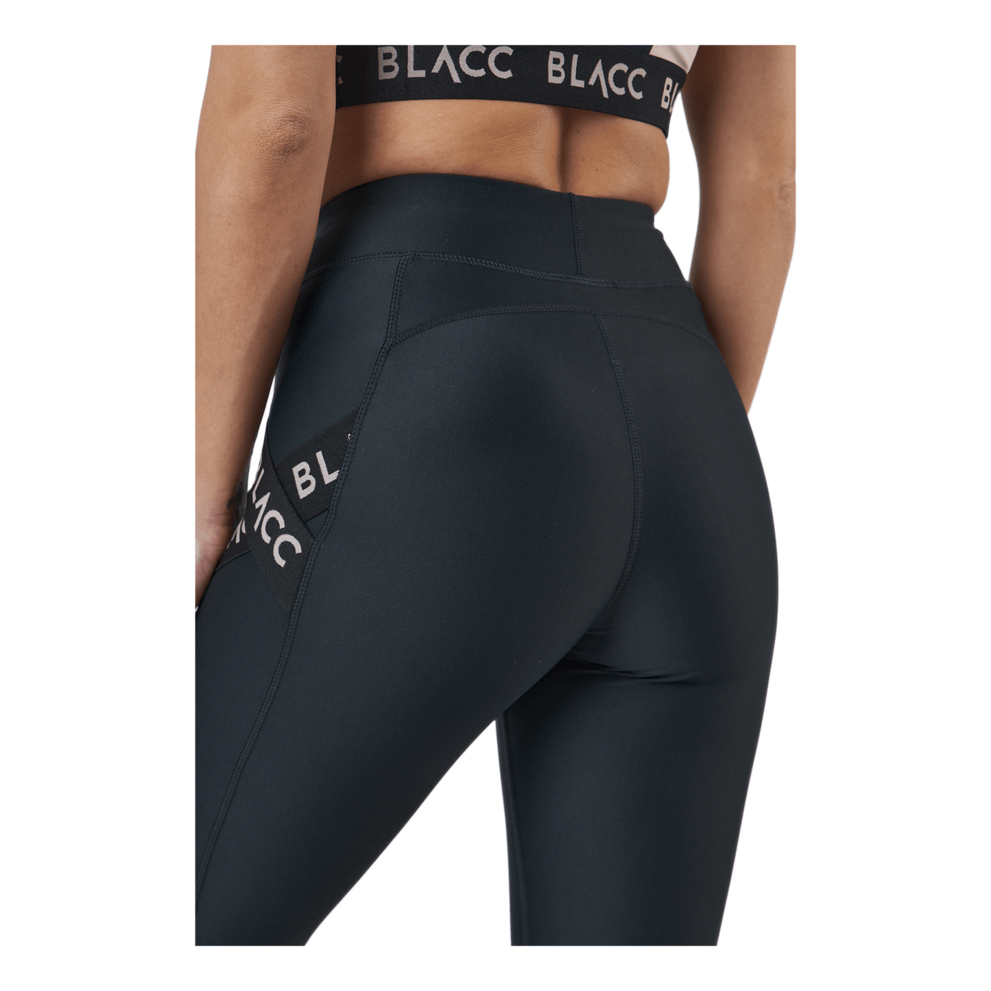 Power X High Waist Tights Black / Pink