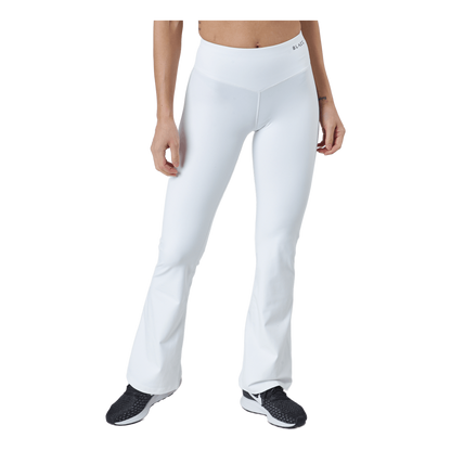 Flatter High Waist Flare Pants White