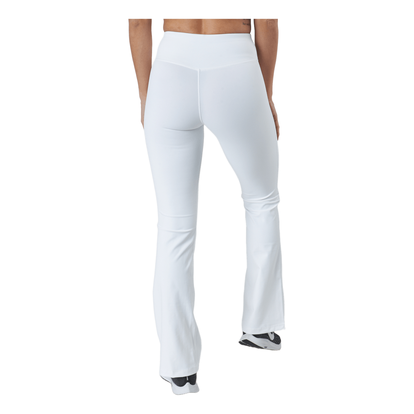 Flatter High Waist Flare Pants White