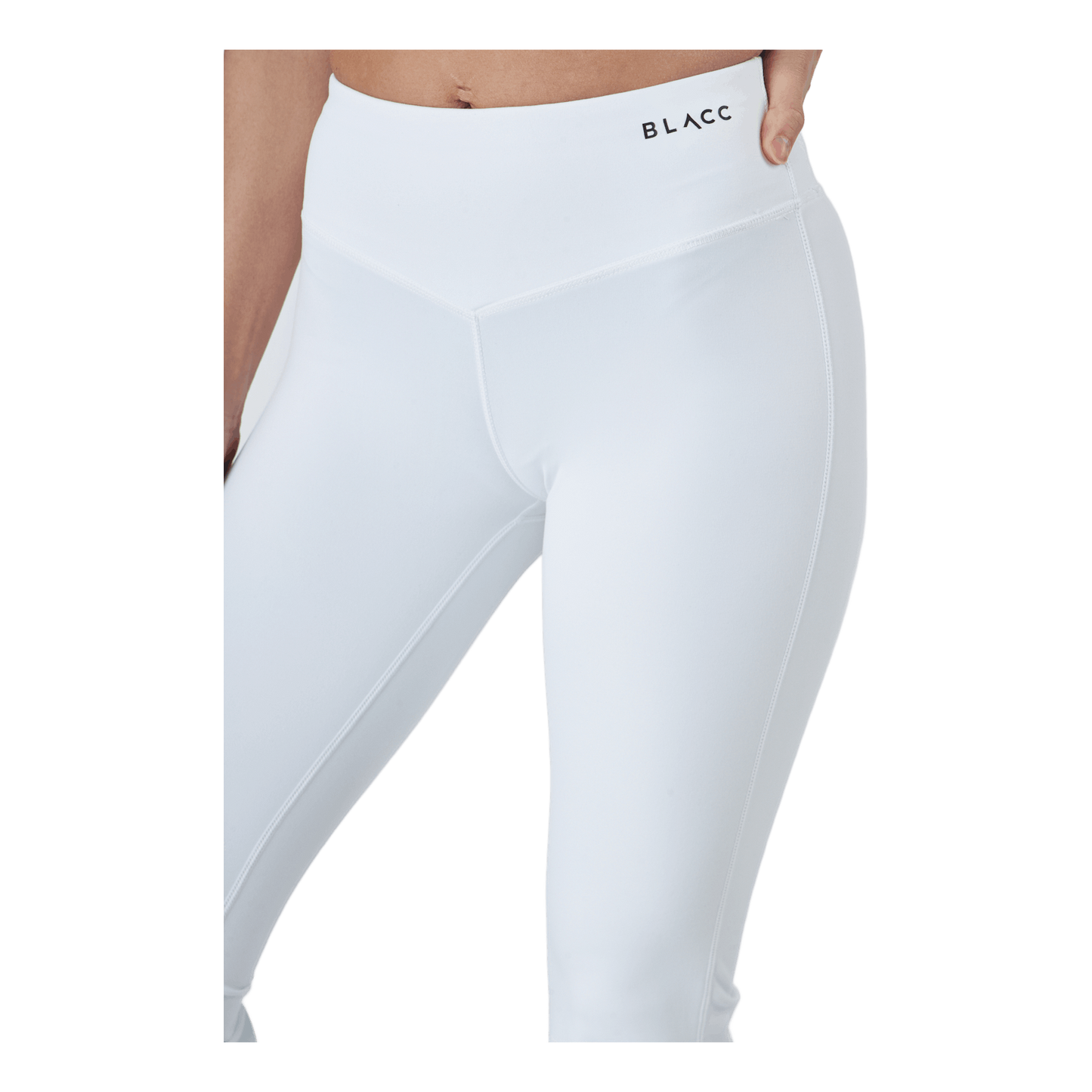 Flatter High Waist Flare Pants White