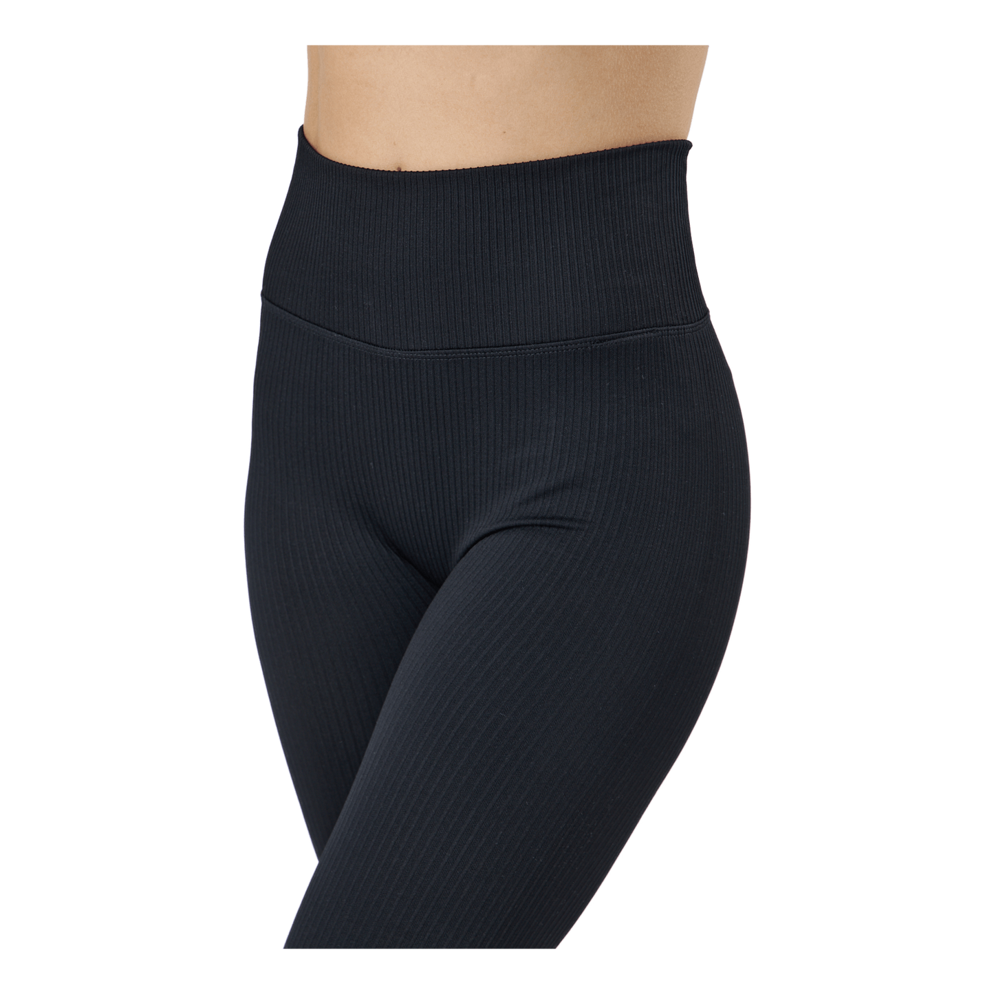 Rib Seamless Tights Black