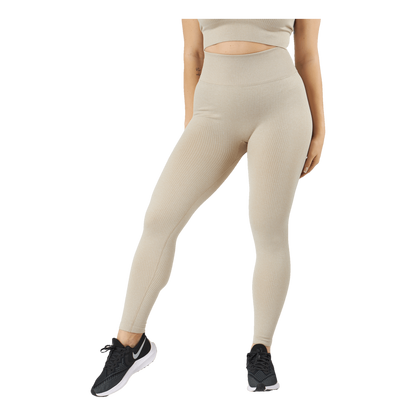 Rib Seamless Tights Mushroom