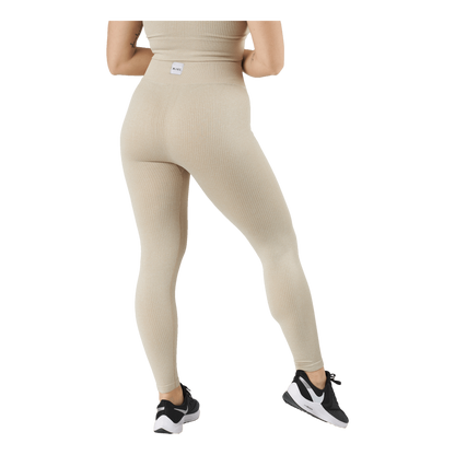 Rib Seamless Tights Mushroom