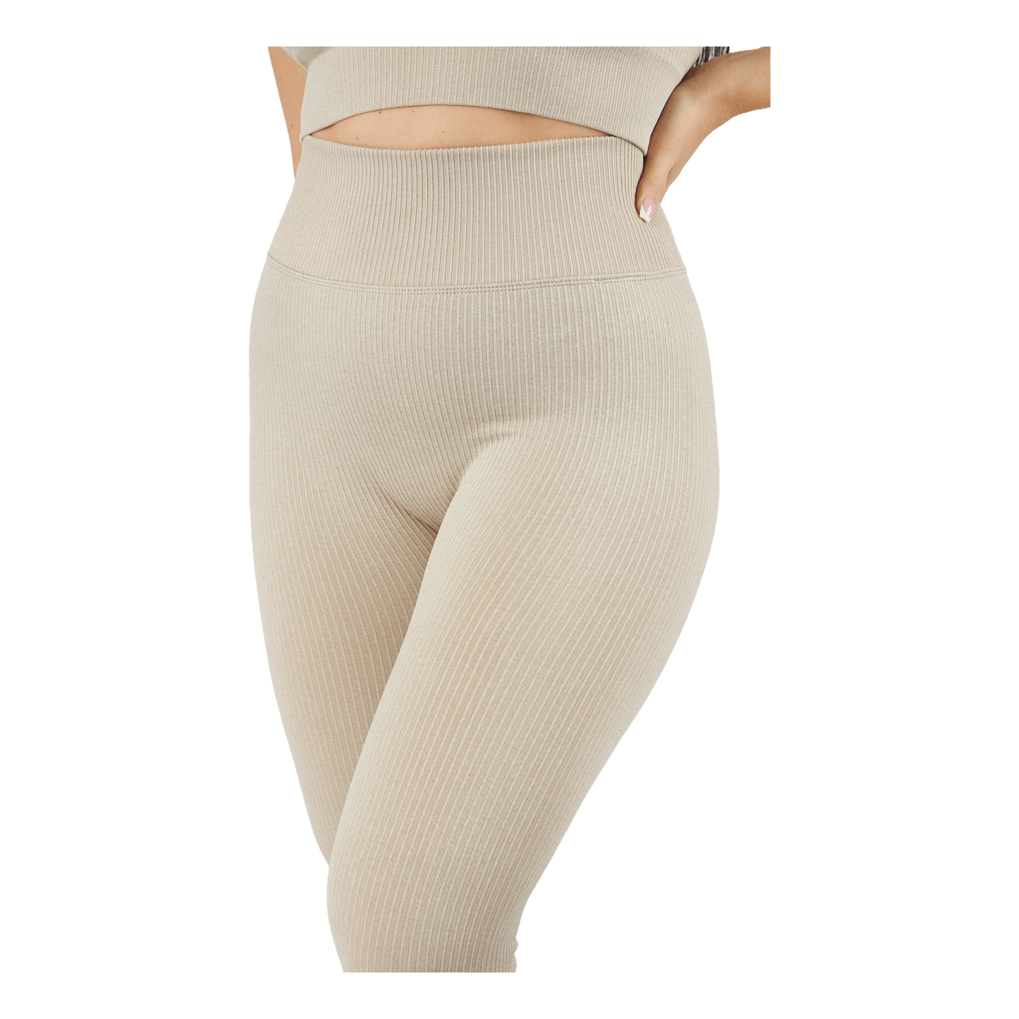 Rib Seamless Tights Mushroom