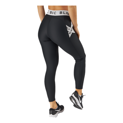 Power X High Waist Tights 2.0 Black/white