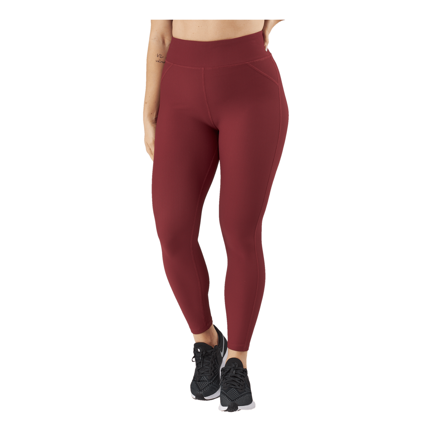 Control Rib Tights Oxblood Red