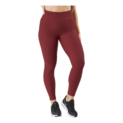 Control Rib Tights Oxblood Red