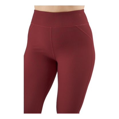 Control Rib Tights Oxblood Red