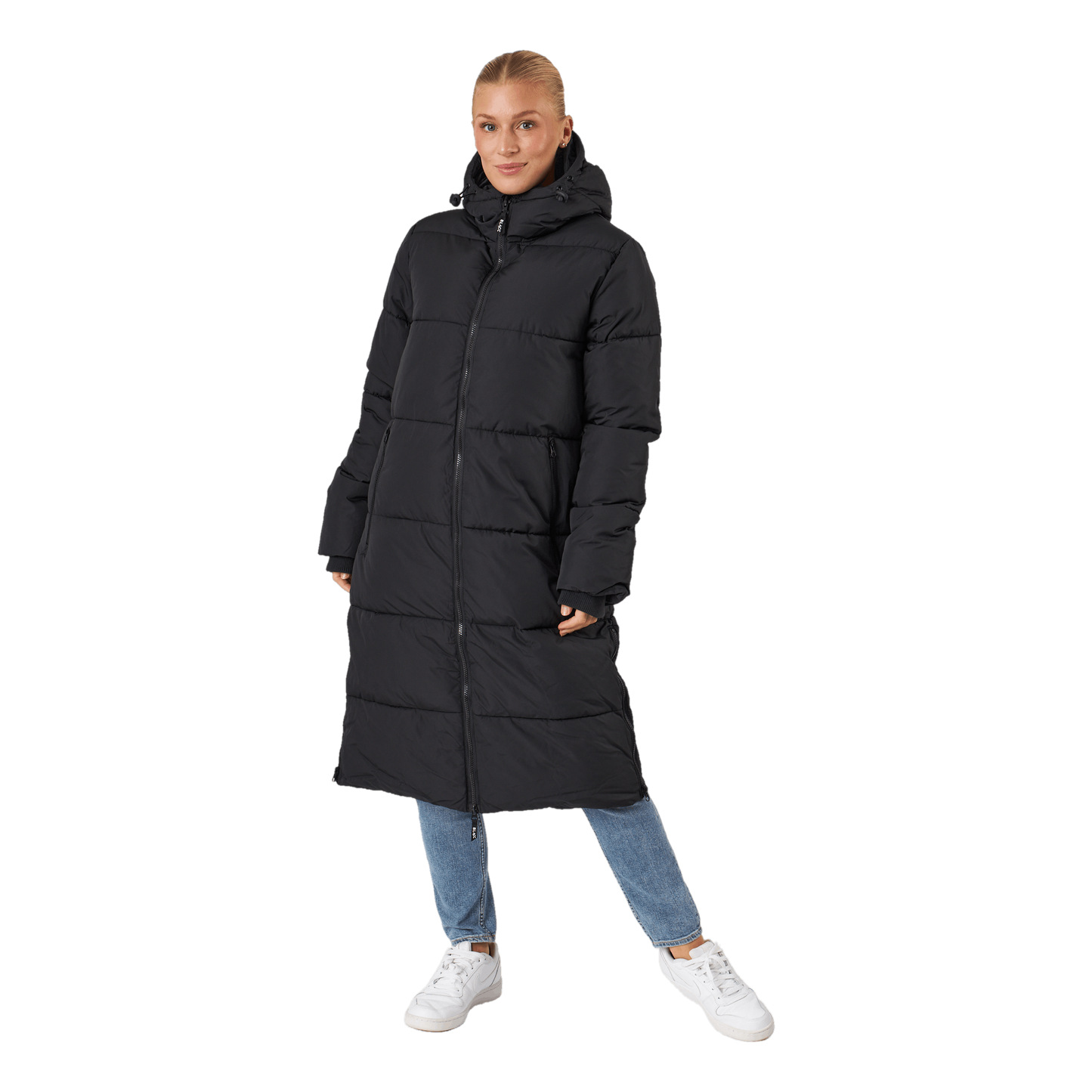 Long Hood Down Parka Black