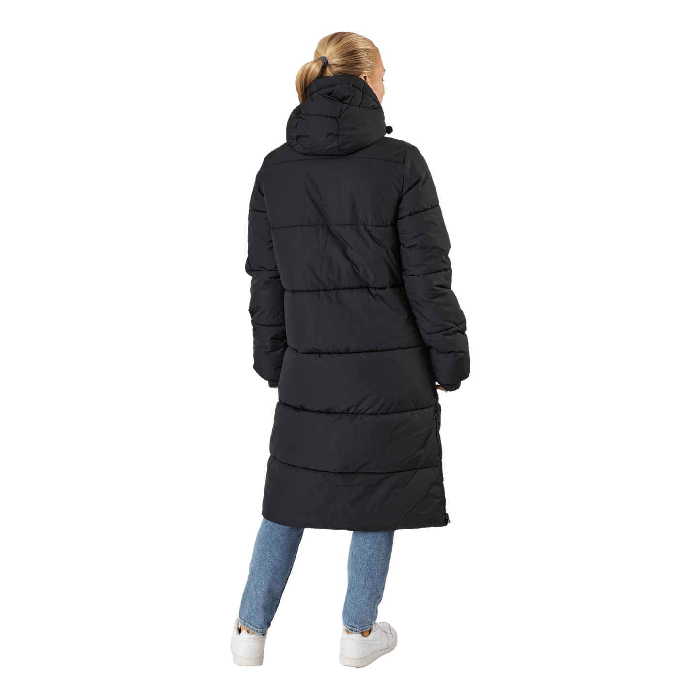 Long Hood Down Parka Black