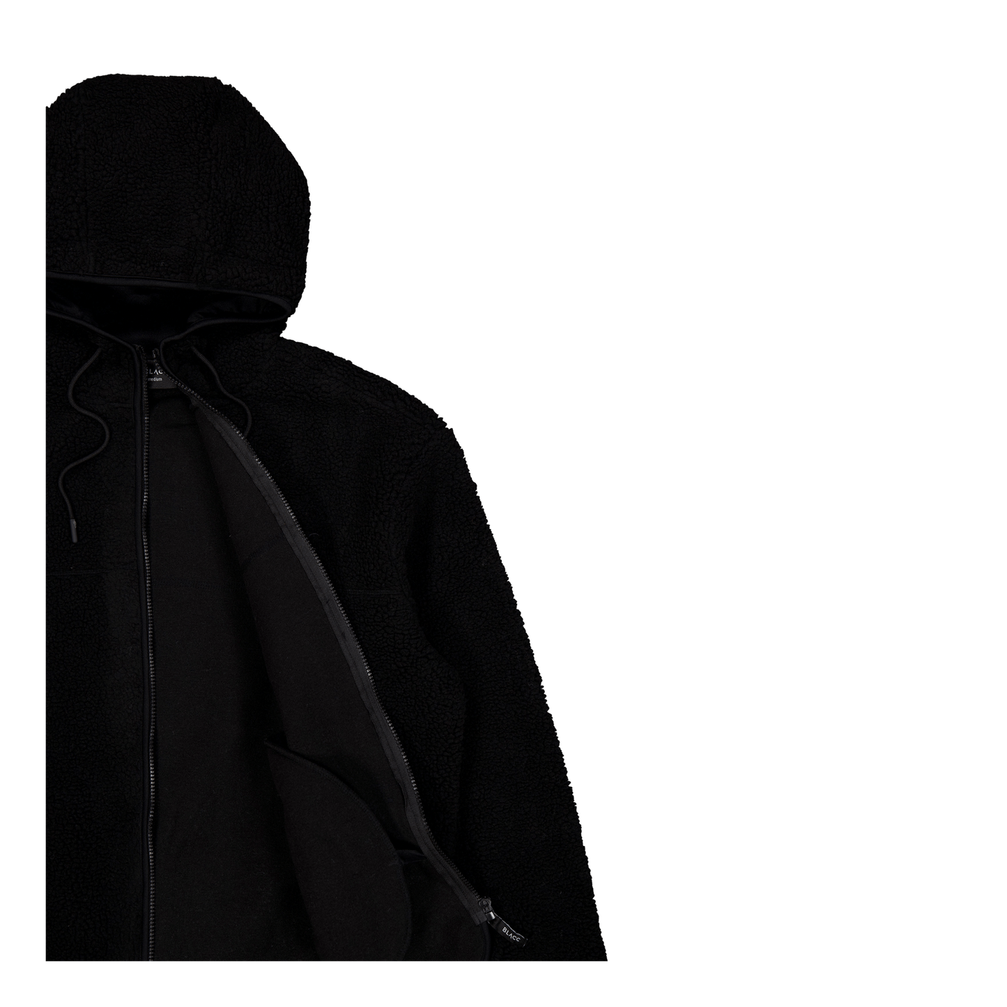 Pile Hood Jacket Jet Black