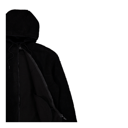 Pile Hood Jacket Jet Black