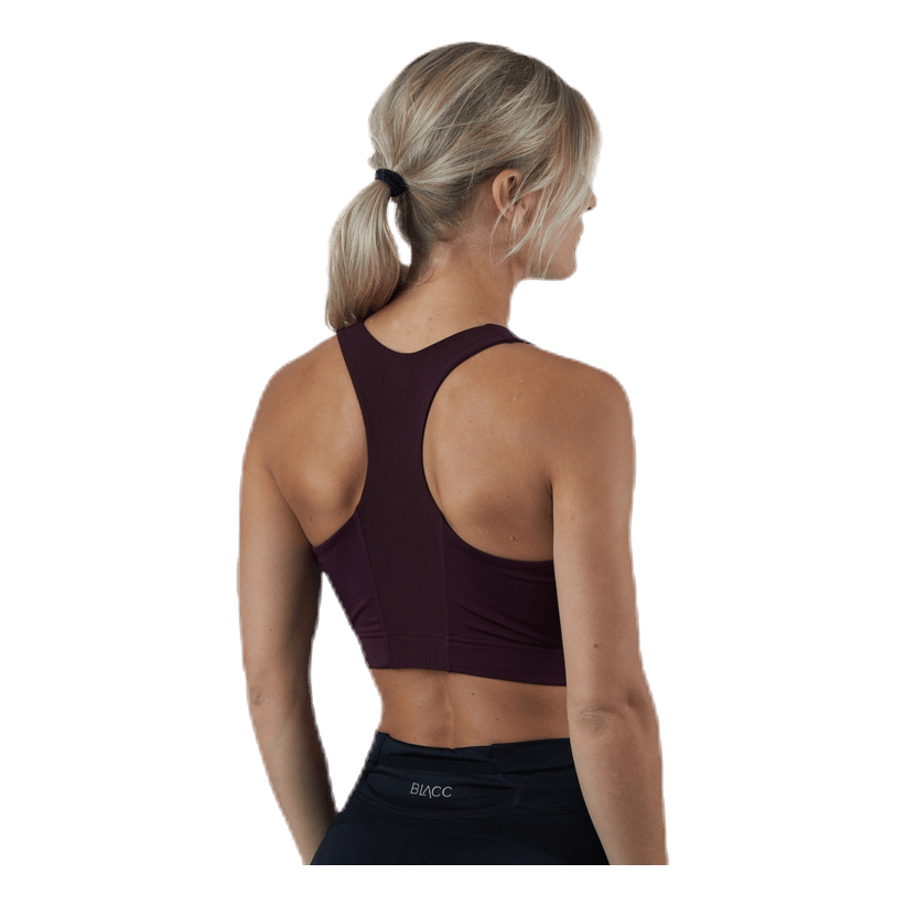 Zip Sports Bra Red