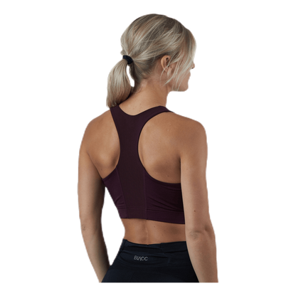 Zip Sports Bra Red