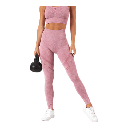 Fitness Seamless Mesh Tights Pink