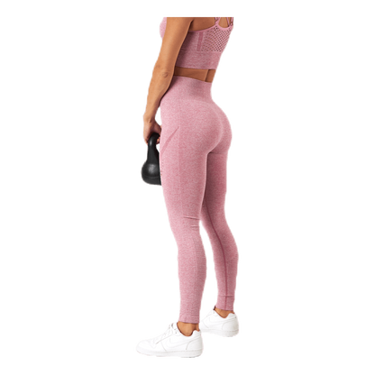 Fitness Seamless Mesh Tights Pink