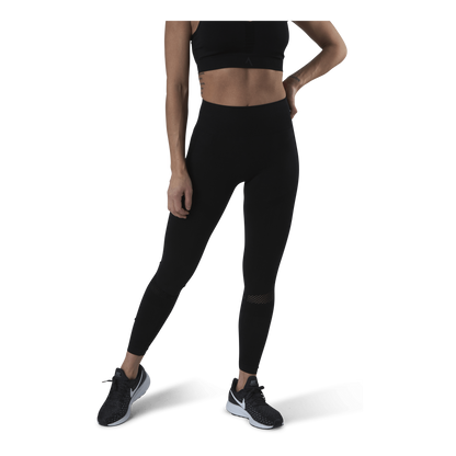 Fitness Mesh Knit Tights Black