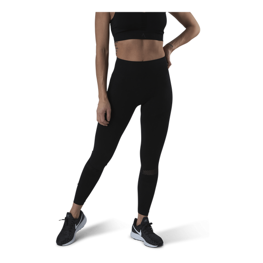 Fitness Mesh Knit Tights Black