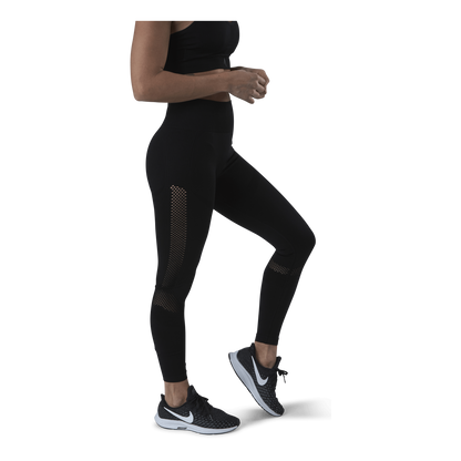 Fitness Mesh Knit Tights Black