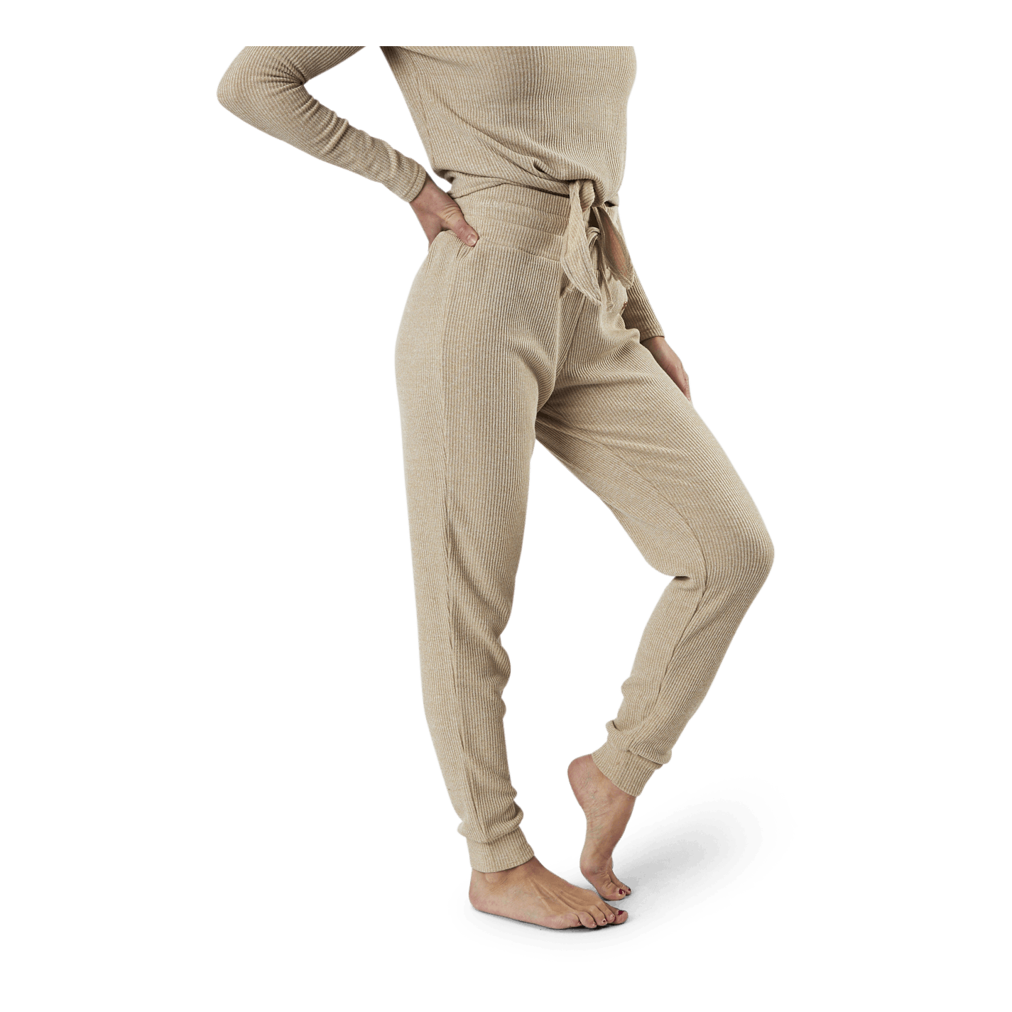 Studio Rib Pant Beige