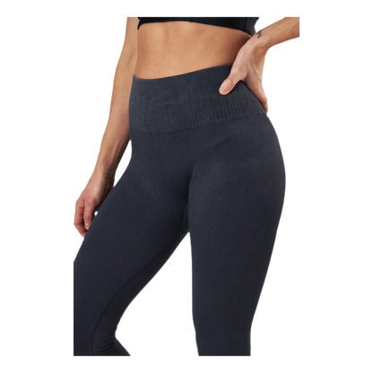 Stonewash Seamless Leggings Black/Grey