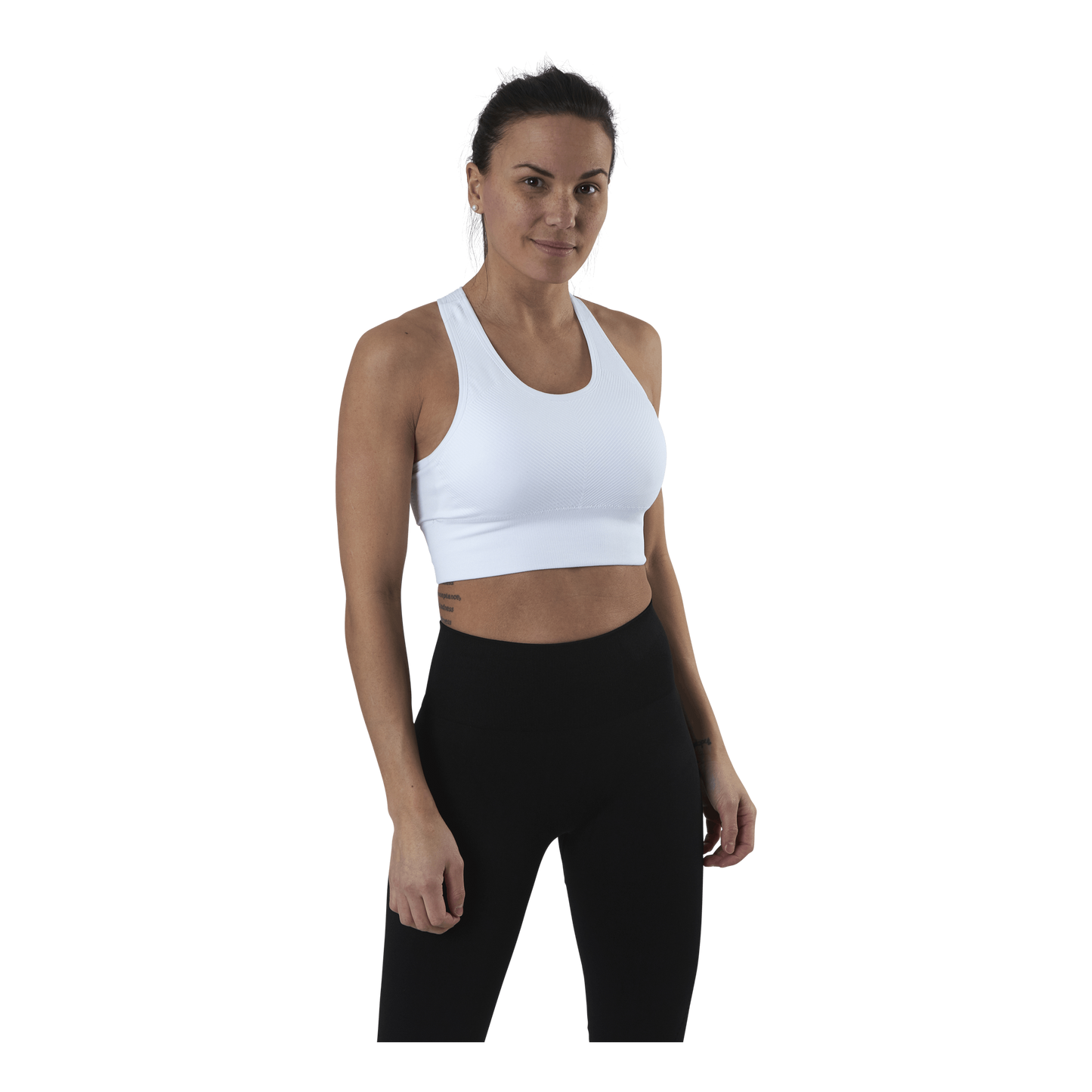 Sanskrit Seamless Crop Top White