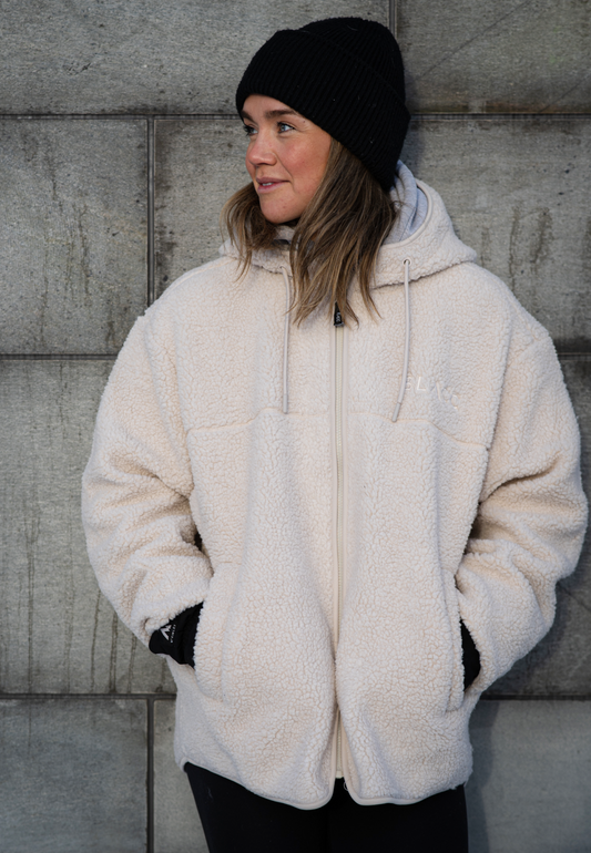 Pile Hood Jacket Oatmeal