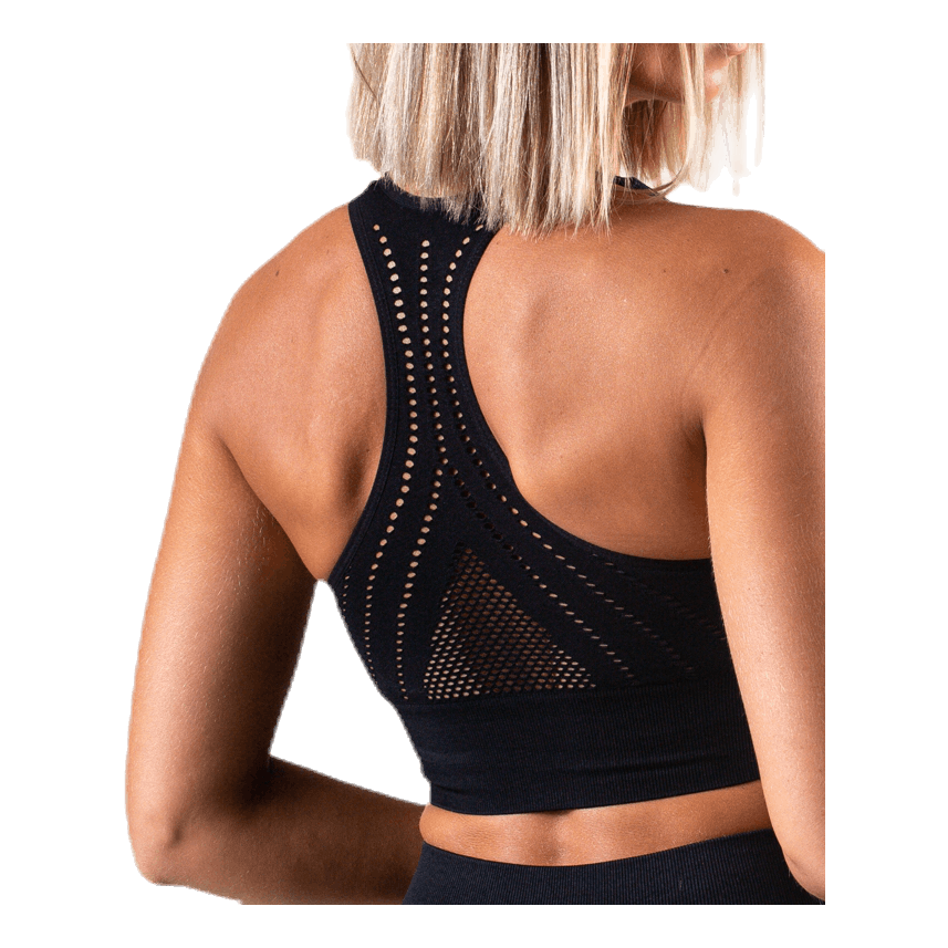 Hatha Seamless Crop Top Black