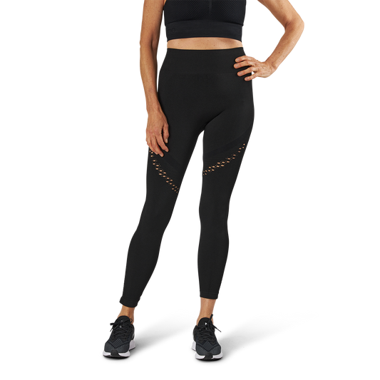 Fitness Seamless Mesh Tights Black